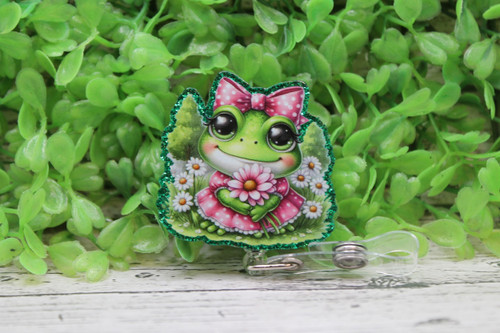 Cute Frog Badge Reel