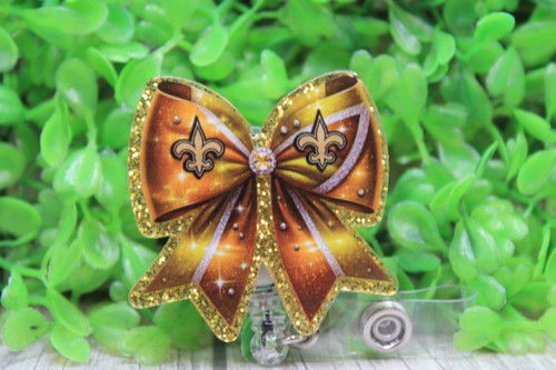 Saints Bow Badge Holder Reel