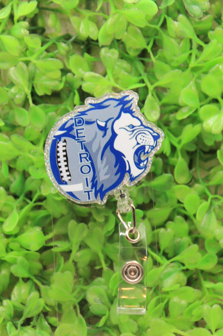 Detroit Lions Football Badge/ID Holder Reel