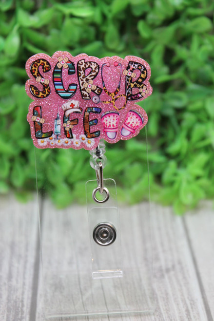 SCRUB LIFE Badge/ID Holder Reel
