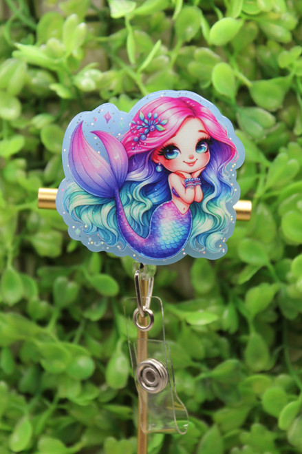 Beautiful Mermaid Badge/ID Holder Reel