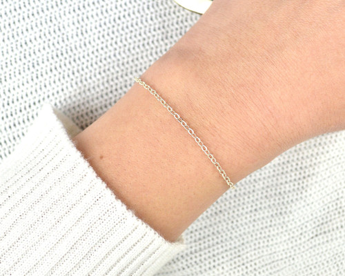 Sterling Silver Cable Chain Bracelet