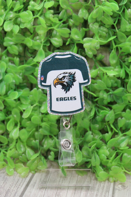 Eagles Football Jersey Badge/ID Holder Reel