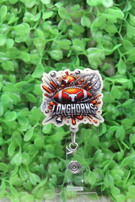 Texas Longhorns Football Badge/ID Holder Reel