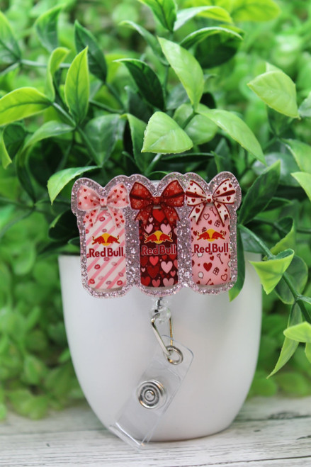 Red Bull Trio with Bow Badge Reel