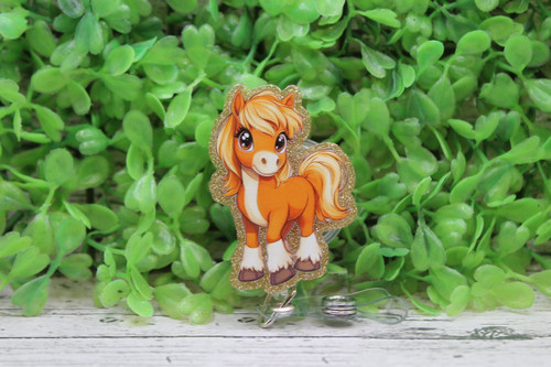 Cute Horse Badge Reel