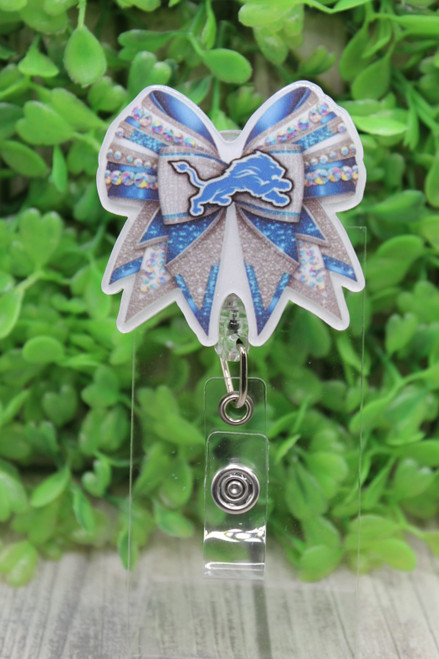 Detroit Lions Bow Badge/ID Holder Reel