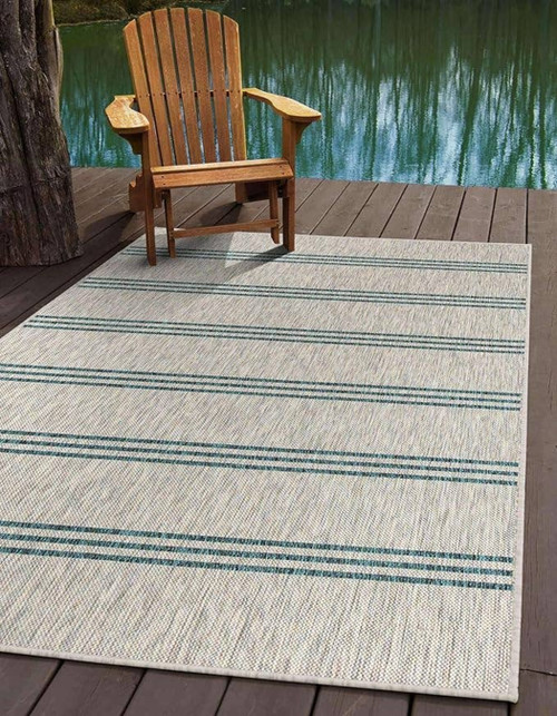 Modern Stripped Outdoor Area Rug