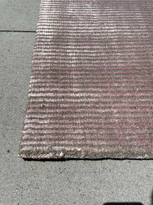 Faux Silk Striped Modern Handmade Rug