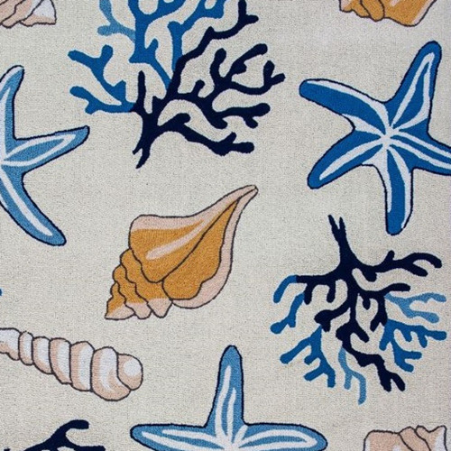 90 X 114 Ivory Polyester Rug