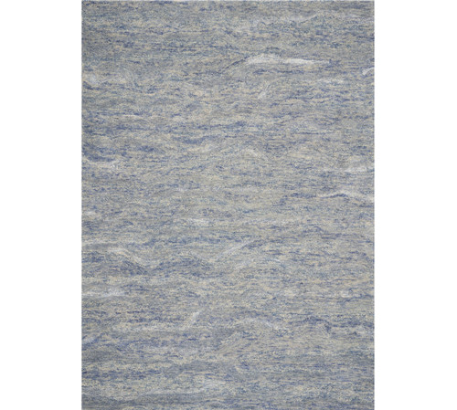 9' X 12' Ocean Blue Hand Tufted Abstract Indoor Area Rug