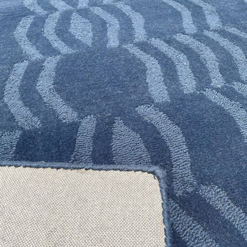 Geometric Wool Plush Handmade Rug