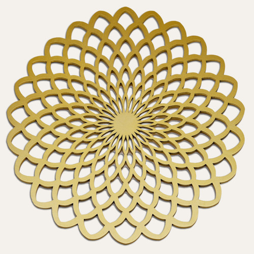 Gold Wooden Trivet Placemats for Dining Table