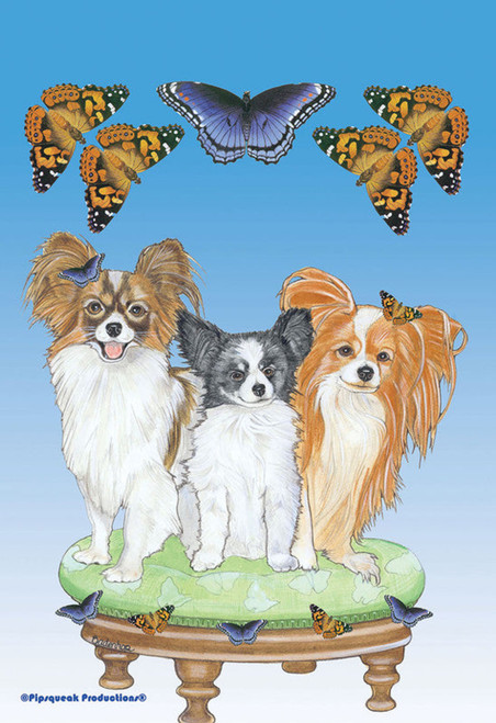 Papillons - Best of Breed Pipsqueak Productions Outdoor Flag