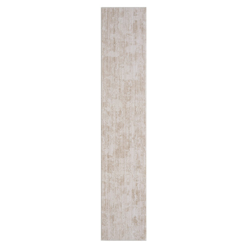 2' X 10' Beige Abstract Runner Rug