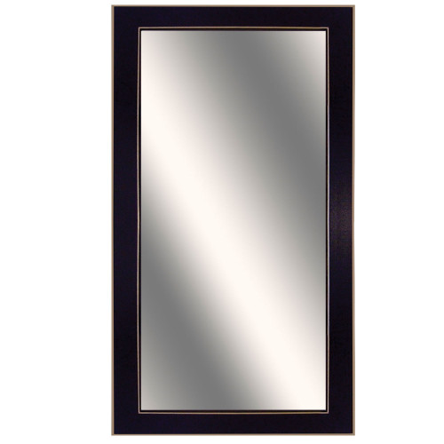 20" x 11" Black Rectangle Wall Mounted Etched Wood Framed