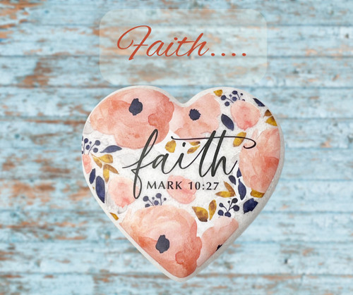 Heart Stone Floral Faith 