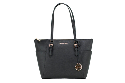 Michael Kors Charlotte Leather Top Zip Bag