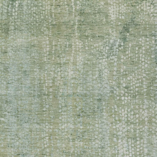 8' X 10' Green And Ivory Abstract Washable Indoor Outdoor Area Rug