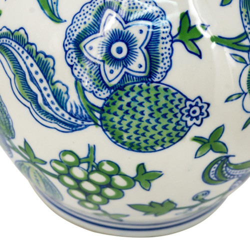Chinoiserie Porcelain Wavy Gourd Table Vase