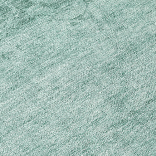 8' Aqua And Teal Blue Round Medallion Washable Indoor Outdoor Area Rug