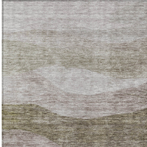 8' X 10' Taupe And Beige Abstract Washable Indoor Outdoor Area Rug
