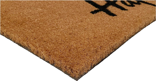 17" X 29" Natural and Black Coir Bumblee Bee Happy Outdoor Door Mat