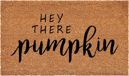 Fall Hey There Pumpkin Outdoor Coir Door Mat
