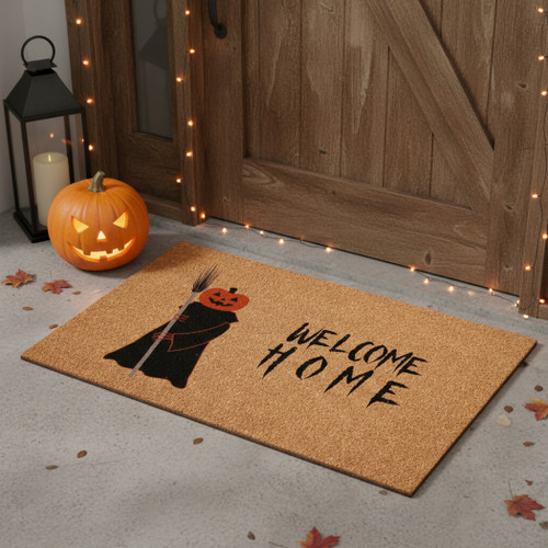 Halloween Welcome Outdoor Coir Door Mat