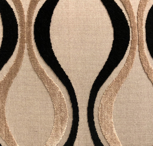 Plutus Misty Belvedere Luxury Throw Pillow in Brown and Black Tones  