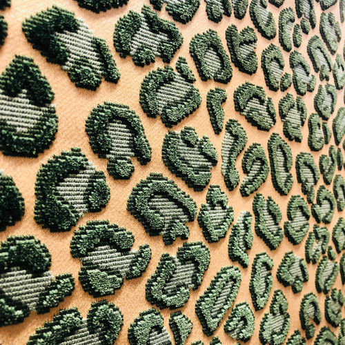 Plutus Jade Velvet Cheetah Green Animal Motif Luxury Throw Pillow