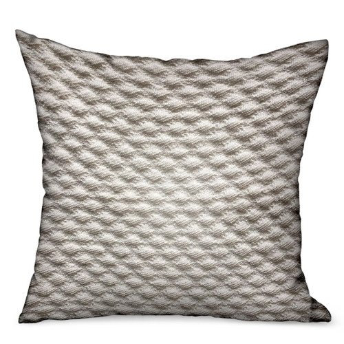Plutus Monroe Bisque Brown Dobby Luxury Outdoor/Indoor Throw Pillow