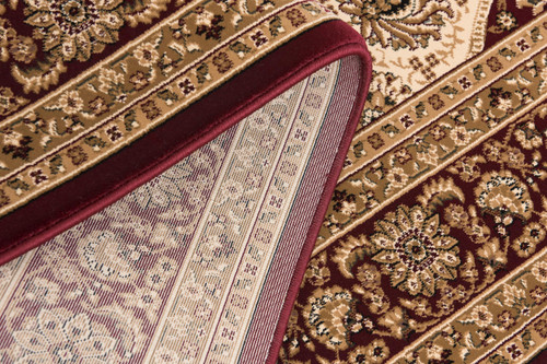 15' Runner Red and Beige Oriental Power Loom Runner Rug