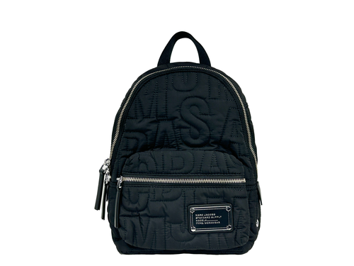 Marc Jacobs Black Quilted Backpack Bookbag