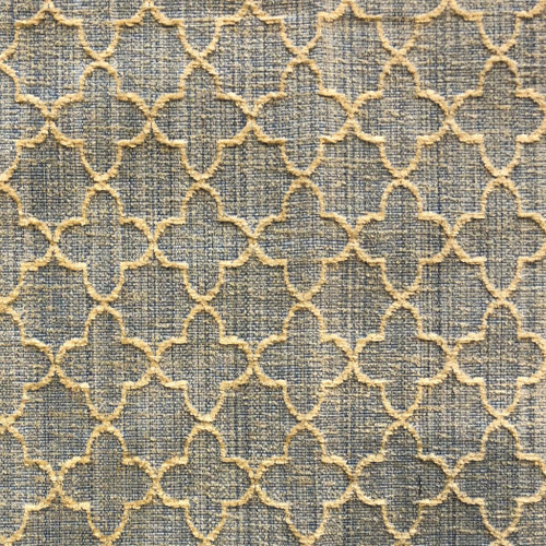 Plutus Golden Clove Blue and Beige Luxury Throw Pillow