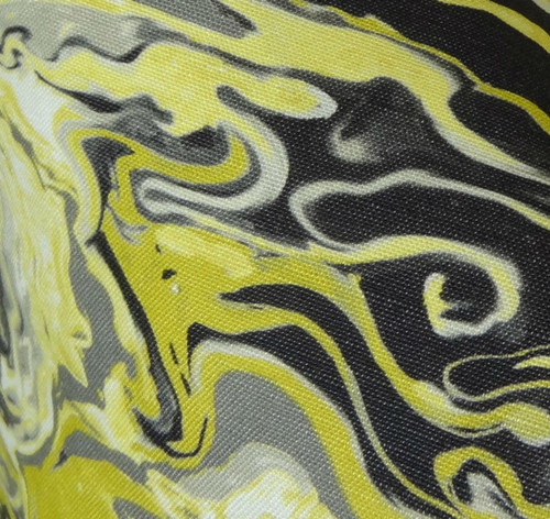 Plutus Marble Onyx Yellow Gray and Black Handmade Luxury Pillow