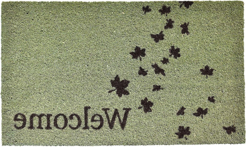 Fall Leaves Welcome Outdoor Coir Door Mat