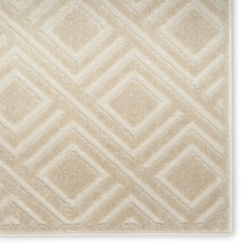 9' X 12' Beige Geometric Area Rug