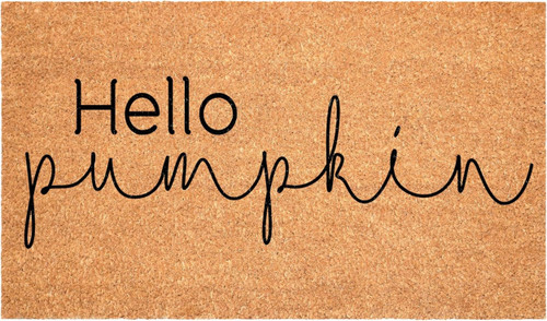 Fall Hello Pumpkin Outdoor Coir Door Mat