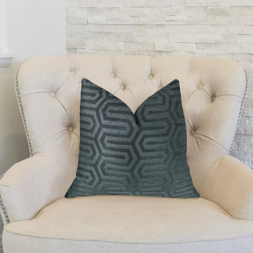 Plutus Lombard Street Gray Handmade Luxury Pillow