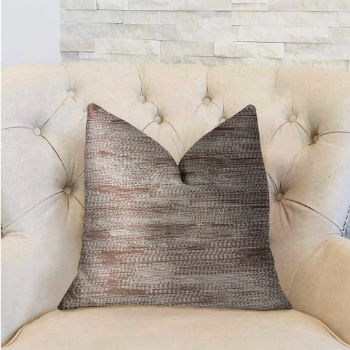 Plutus Pretty Oasis Brown Luxury Throw Pillow