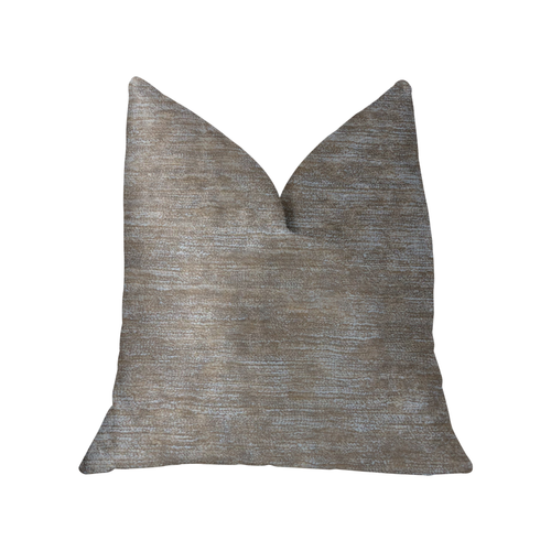 Plutus Bella Isabella Brown and Beige Luxury Throw Pillow