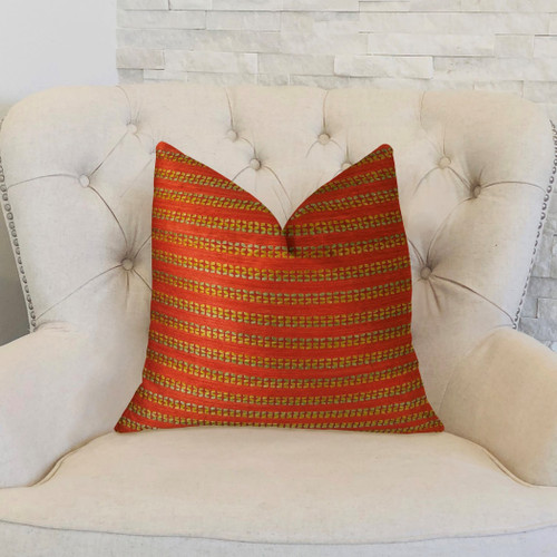Plutus Carmine Red Handmade Luxury Pillow
