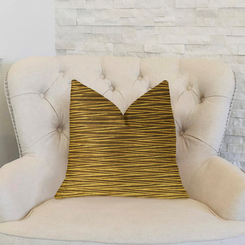 Plutus Valentina Textured Bronze Luxury Throw Pillow