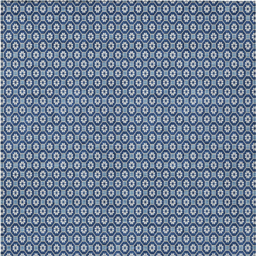 3' X 5' Blue And Sky Blue Floral Washable Indoor Outdoor Area Rug