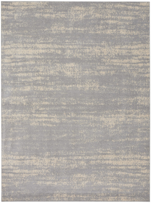 9' X 12' Gray And Beige Abstract Indoor Outdoor Area Rug