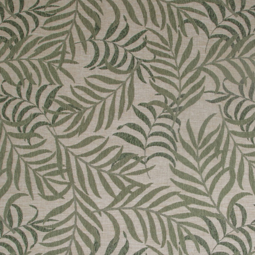 8' X 10' Ivory And Green Palm Leaf Indoor Outdoor Area Rug
