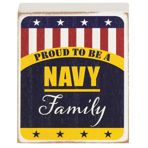 Tabletop Plaque Navy Family 