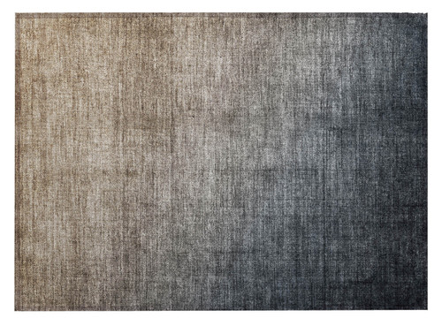 2' X 3' Taupe and Gray Ombre Washable Non Skid Indoor Outdoor Area Rug