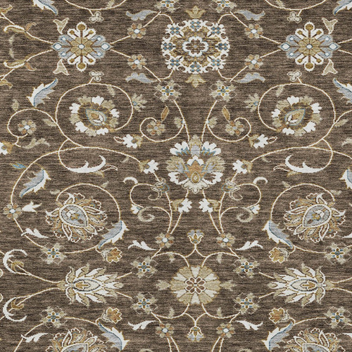 5' X 8' Chocolate Ivory And Gray Moroccan Washable Indoor Outdoor Area Rug
